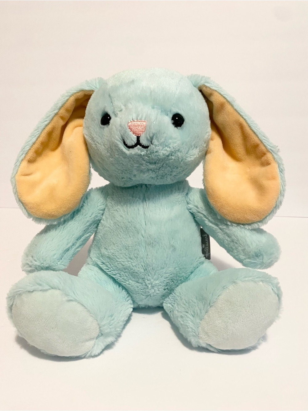 Hallmark Blue Bunny Plush Stuffed Animal Floppy Tan Ears Baby Rabbit Lovey Toy